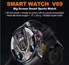 2025  New V69 1.85" Ultra HD Display Smartwatch Men 710 mAh Large Battery,400+ Watch Faces Smart Watch For Android iOS Phone