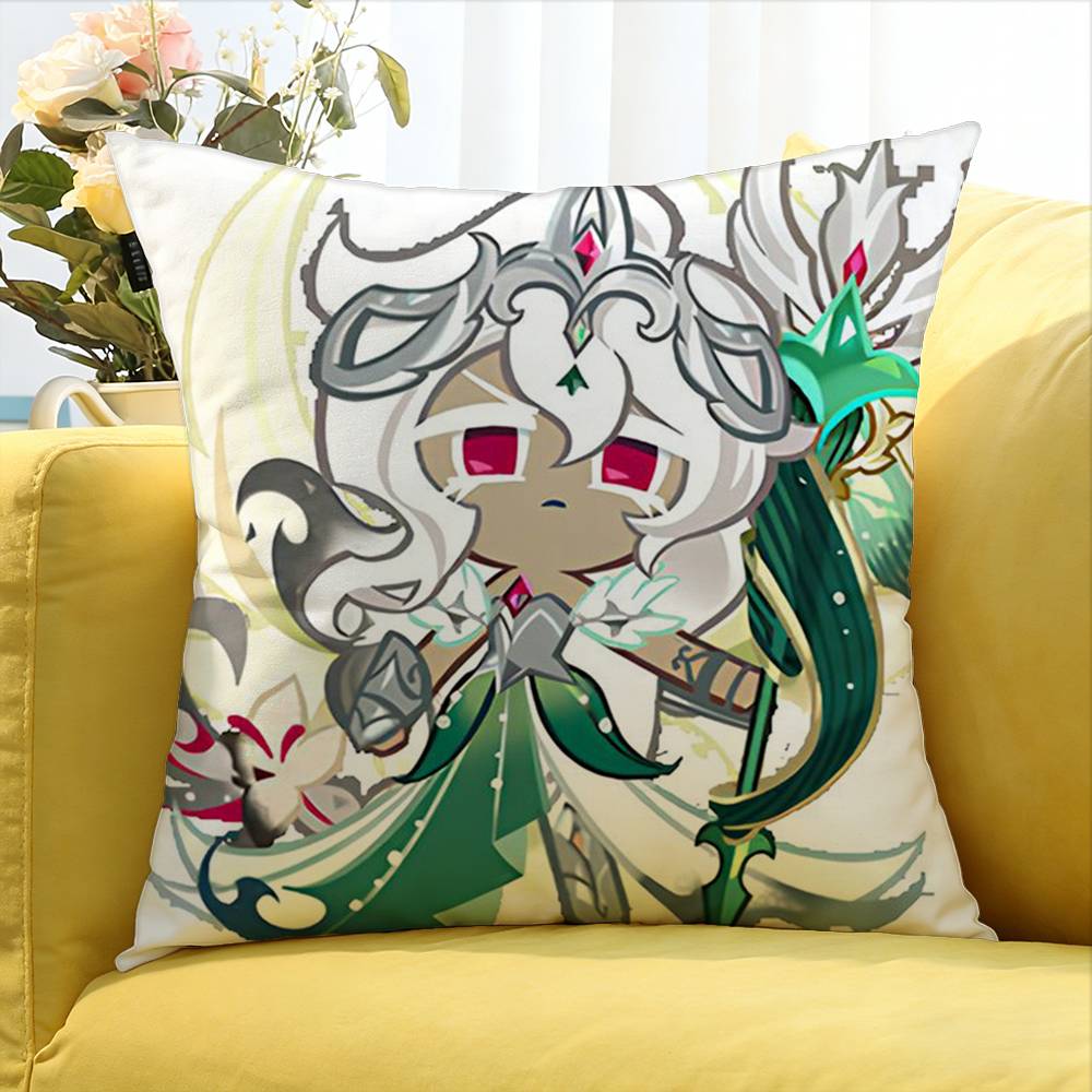 Anime White Lily C-Cookie Various Sizes Square Pillow Case For Car Home Bedchamber Decor