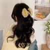 Peach Tea Jiangnan Floral Shark Clip: Elegant Half Updo Hair Accessory for Women