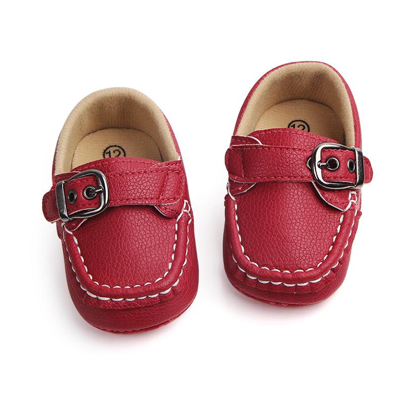 2024 New Baby Shoes PU Leather Boy Girl Shoes Casual Classical Non-slip Soft-sole Infant Toddler First Walkers Baptism Shoes