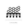 Geometric Hexagonal Key Holder with 5 Hooks Minimalist Metal Wall Decor Modern Key Organizer