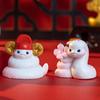 6pcs Chinese Style New Year Snake Figurine Cartoon Mini Snake Ornament  Birthday Party Gift