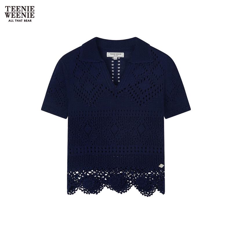 Teenie Weenie Bear Logo Women s Short Sleeve Knit Top M