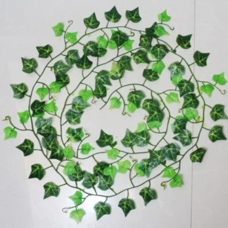 1Pc Artificial Ivy Leaf Garland Plants Vine Fake Foliage Flowers Home Decor