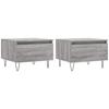  Coffee Tables, 2 Pcs, Grey Sonoma Oak, 50x46x35 Cm