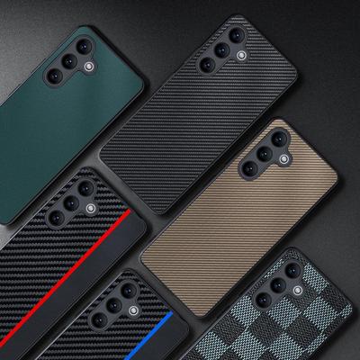 Samsung Galaxy A54/A55 Kevlar Karbon Fiber Deri Koruyucu Kılıf