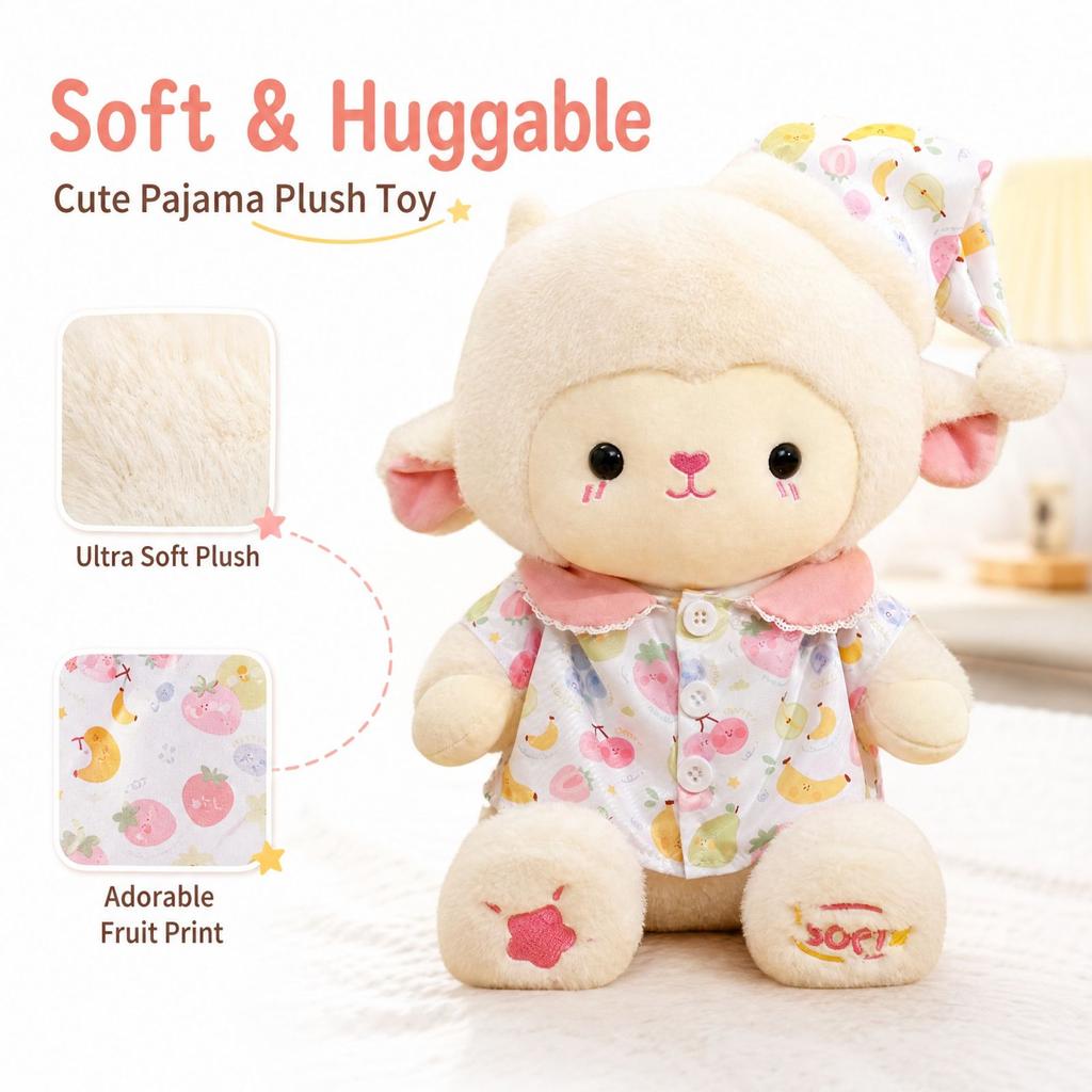 Cute Soft Plush Toy Stuffed Animal Doll for Home Decor, Play and Birthday Gift for Kids and Adults