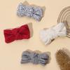 Children's Knitted Bow Hair Clips - Korean Style Decorative Headwear for Girls