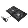 Solar Powered Exhaust Fan 15W Monocrystalline Silicon Solar Panel Dual Fan Ventilator Kit for Pet House Chicken Coop