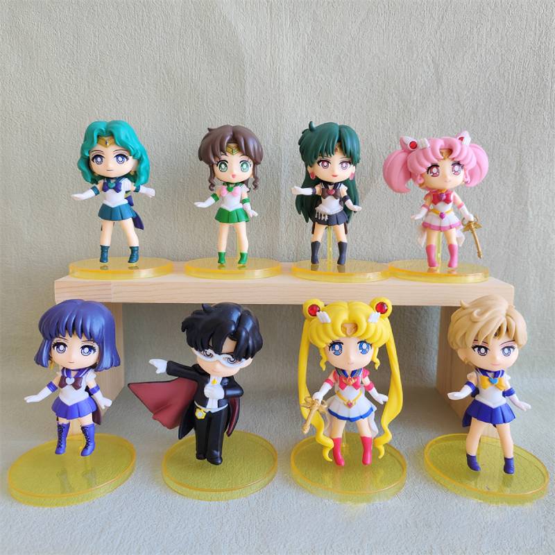 Figures Chibiusa 8pcs Mercur Hino Rei Model Gifts Decoration
