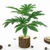 9 Leaves/1Pc Artificial Green Plant Fatsia Leaf Simulation Bonsai Home Decor