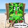 Custom Name Space Alien Un-speakable Microfiber Beach Towel Super Soft & Absorbent for Bath, Beach, Travel  Bath Time Accessory, Fan Gifts