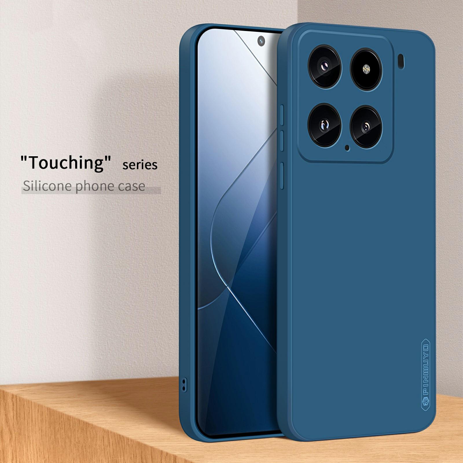 

PINWUYO JK Touching Series For Xiaomi 15 Case Silky Touch Soft TPU Phone Back Cover Navy Blue