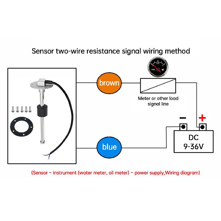 1pc 600mm Sensors Water Fuel Level Gauge Sensor 0~190 ohm Marine Boat Yacht Car Oil Liquid Tank Fuel Sender Unit