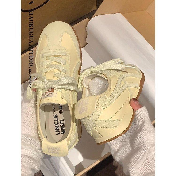 

2025 new summer soft-soled casual sports shoes flat-soled versatile little white shoes retro Forrest training shoes women s 40