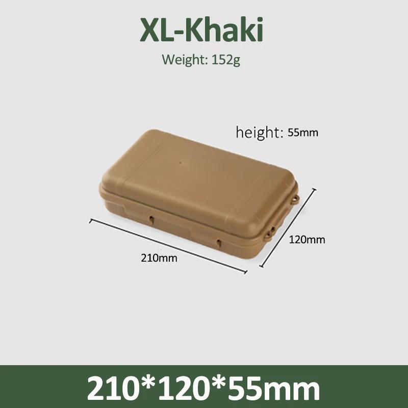 EDC Tool Box Outdoor Camping Survival Kit Shockproof Waterproof Case Sealed Box Outdoor Survival Storage Box Fishing Tackle Bag