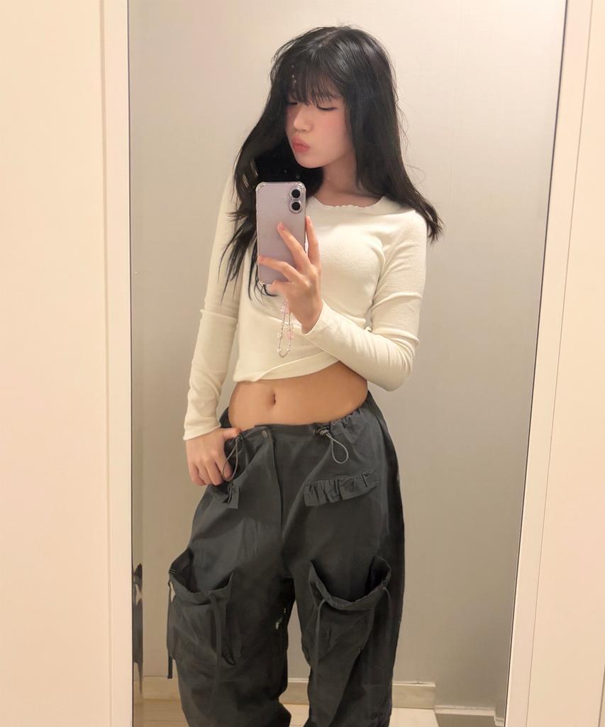 AWESOME STUDIO Out-Pocket Cargo Wide Pants Charcoal