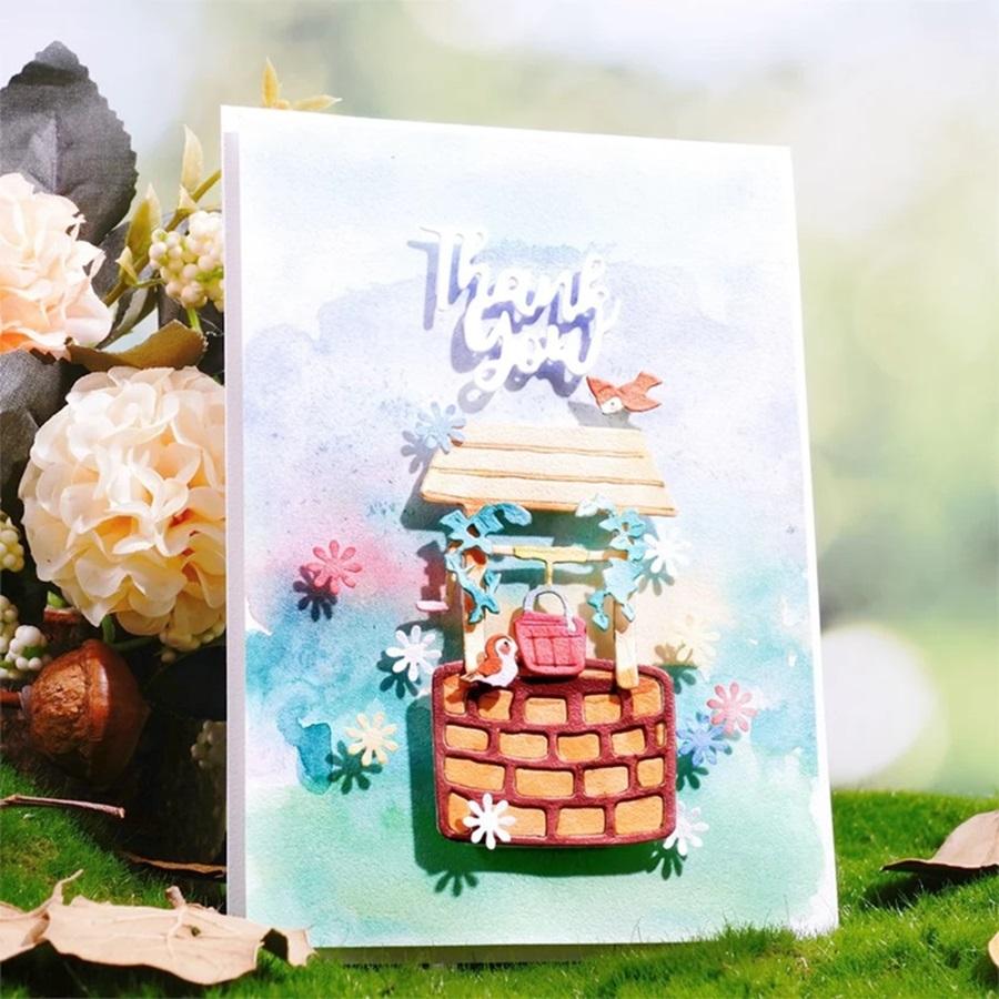 Water Well Metal Cutting Dies Stencils Die Cut for DIY Scrapbooking Album Paper Card Embossing Crafts