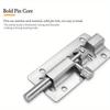 4-Pack Durable Stainless Steel Door Pin Locks, Metal Security Sliding Bolt for Wooden Doors, Anti-Theft Pin Bar for Home Safety