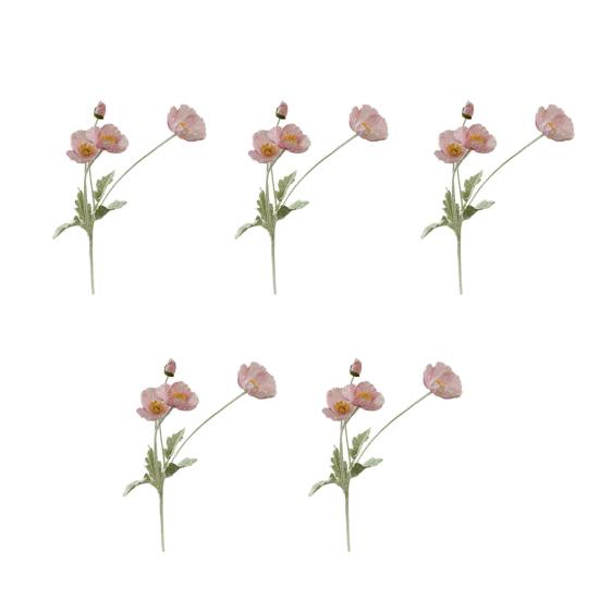 

5 шт. Искусственные цветы 4 стебля Букет из искусственного шелка с 3 бутонами и 1 бутоном для свадьбы, домашней вечеринки, центра стола, цветочная композиция A