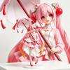 Anime Figur Hatsune Miku 21cm Sakura Miku Sakura Dress Figure Anime PVC Toys Gifts Collections Figurine