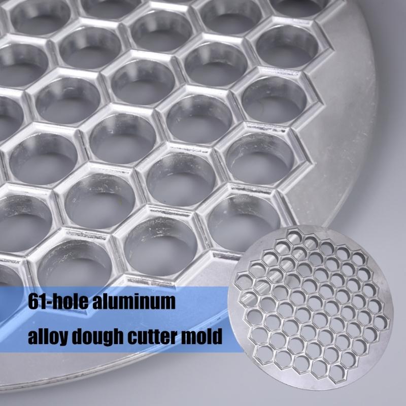 61 Hole Aluminum Alloy Dumpling Mould Press Professional Handmade Ravioli Maker For Home Restaurant Kitchens Use