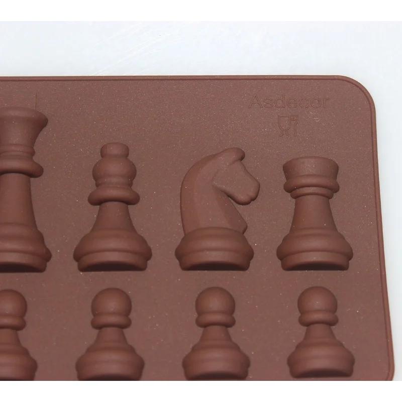 New DIY Chess Shaped Silicone Cake Mold - Chocolate Ice Cube Baking Mould Kitchen Accessory For Cake Decorating Home Supplies