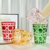 European Style Colorful Crystal Whisky Glass Cup Beer Cup Coffee Latte Mug Household Drinkware Party Restaurant Wine Glasses Cup