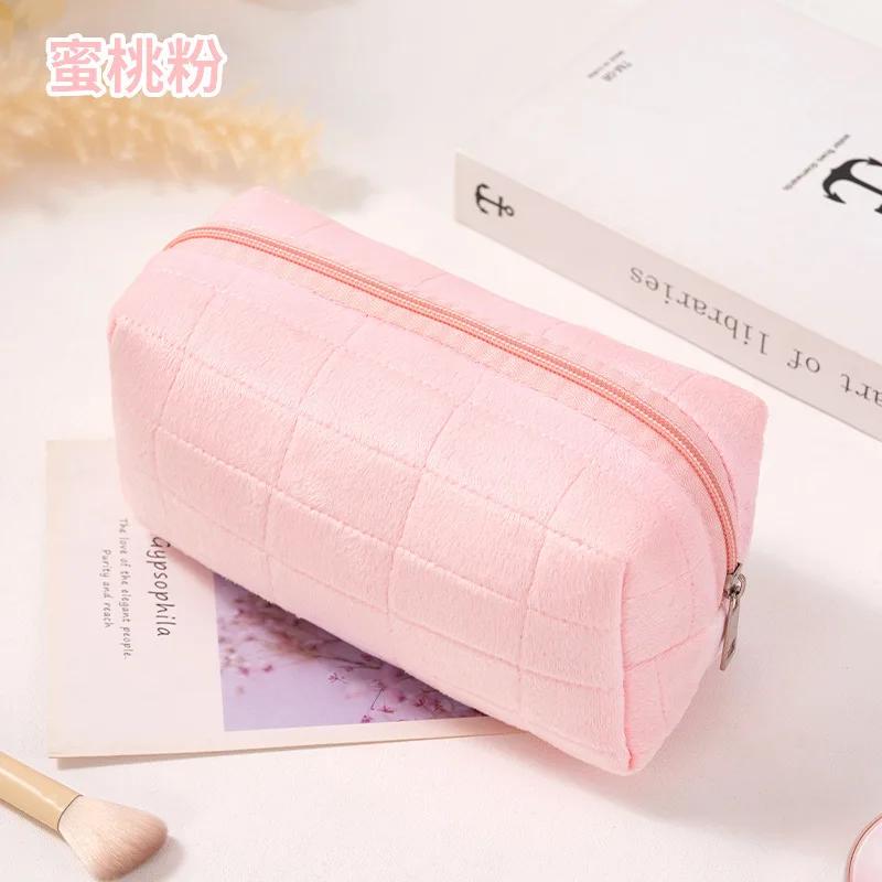 

Women s Cute Plush Makeup Bag Zipper Travel Cosmetic Pouch Soft Washable Small Toiletry Organizer S