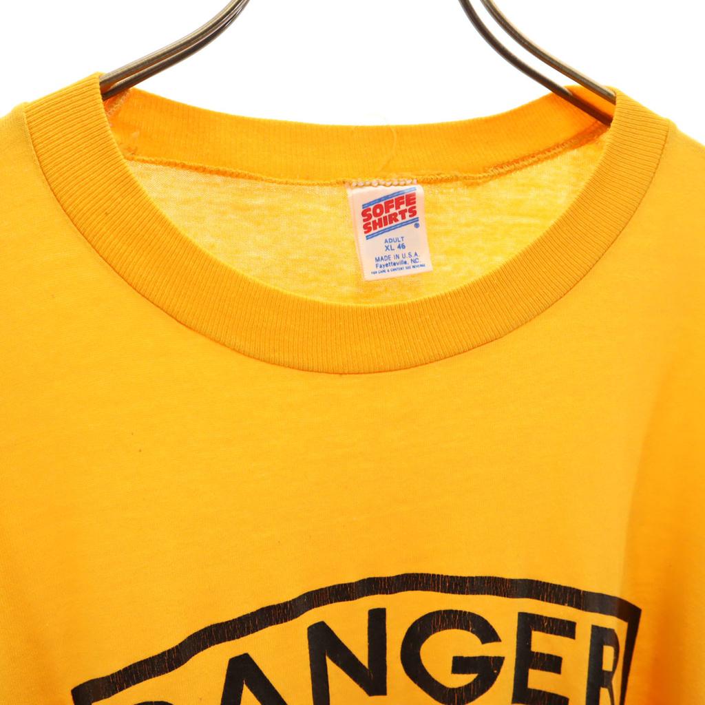 SOFFE 90s Made In USA Old Short Sleeve T-shirt XL Yellow Single Stitch Men's Used