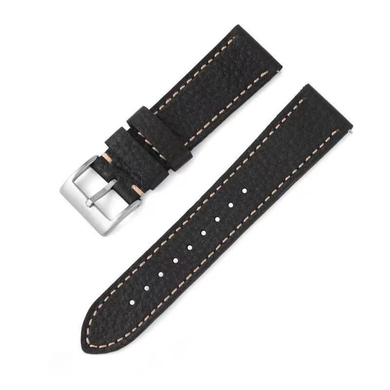 The First Layer Of Leather Outdoor Handmade 20Mm22Mm Throwing Pattern Cowhide Men'S Leather Strap Switch Ear Smart Strap