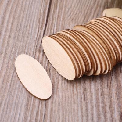 10/20/30 Stück Ovale Leere Holzscheiben Chips Unfertige Ausschnitte Namensschilder DIY Scrapbooking Kunsthandwerk Projekte Dekoration