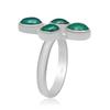 6X6 Mm Natural Green Onyx Gemstone 925 Sterling Silver Handmade Round Shape Gemstone Ring For Women & Girls
