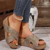 Fashion Women Sandals Platform Clip Toe Slippers Flip Flops Summer Wedges Fashion High Heels Shoes for Women New Roman Outdoor Sandals