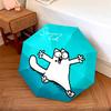 1 Peça de Guarda-chuva Dobrável Automático - Padrão Simon's Cat, Design Portátil e Dobrável com 8 Varetas, Presentes de Natal e Aniversário Q0035