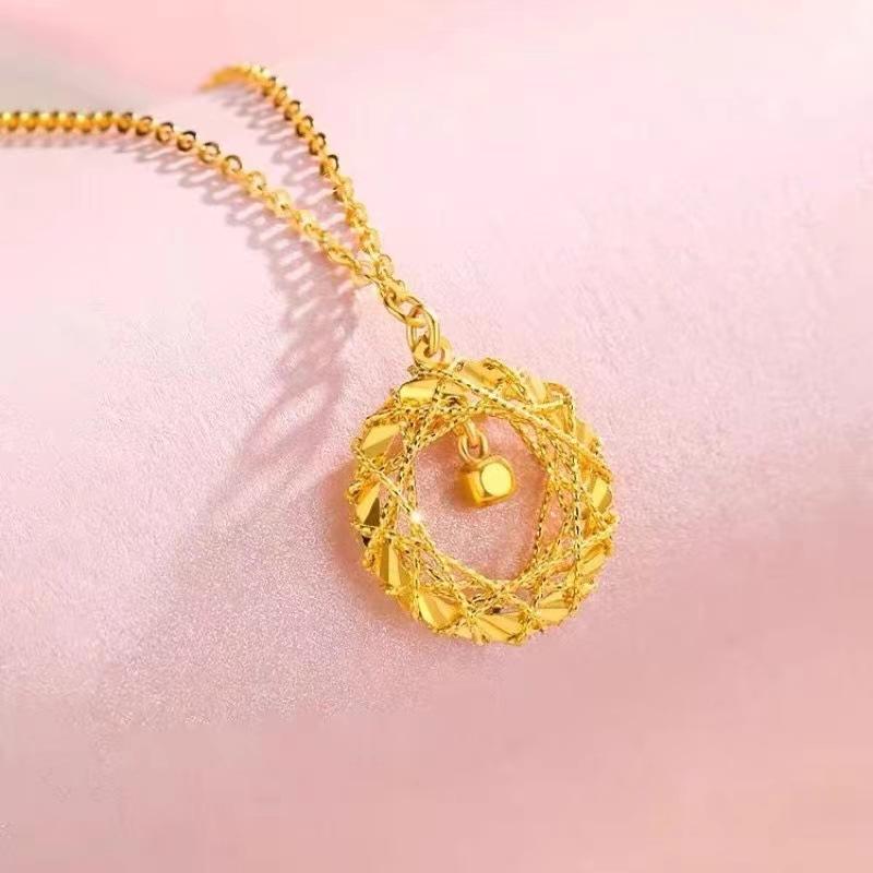 Dreamweaver Mesh Ring Necklace for Women Niche Hollow Design Light Luxury High-end Temperament Simple Collarbone Chain