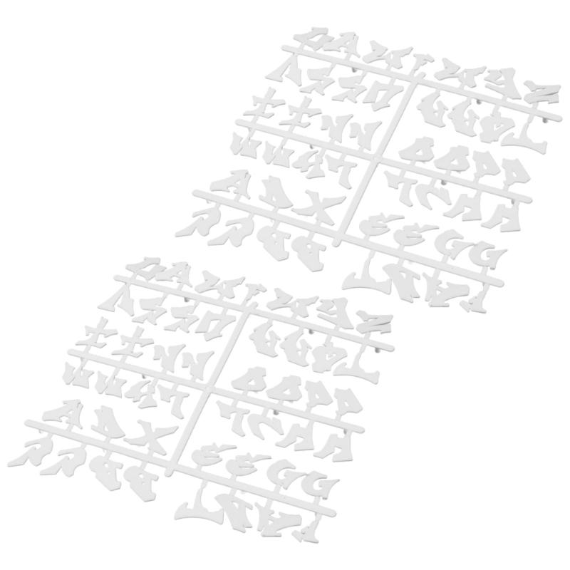 2 Sheets Halloween Letters for Felts Letter Board Message Board Letterboard Plastic Letters for Festival Decorations