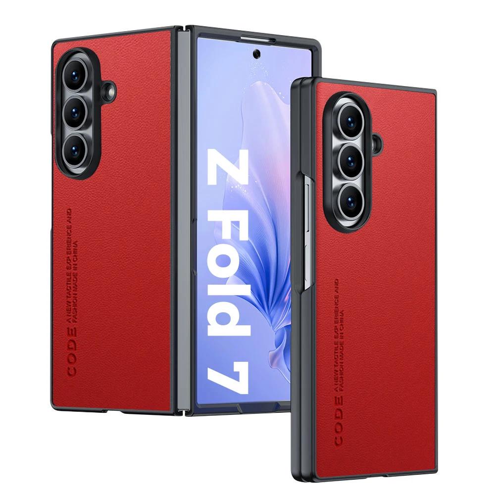 600D Business Sle Kevlar Carbon Fibre Leather Case For Samsung Z Fold 7 6 5 4 3 Solid Color Splice Shockproof Protect Cover