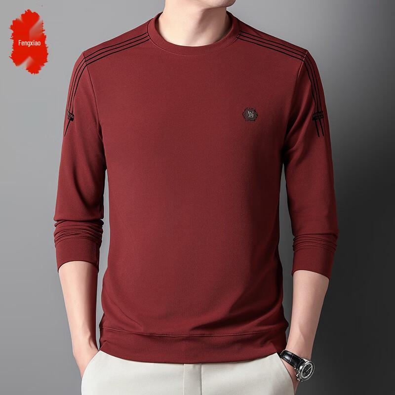 Men s Casual Round Neck Long Sleeve Pullover XXXL