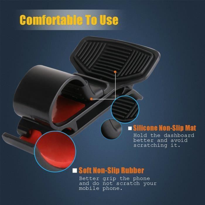 Clip Support de Portable de Tableau de Bord de Navigation GPS de Voiture pour Alcatel One Touch Pixi 3 4.0 OT-4050 > Noir