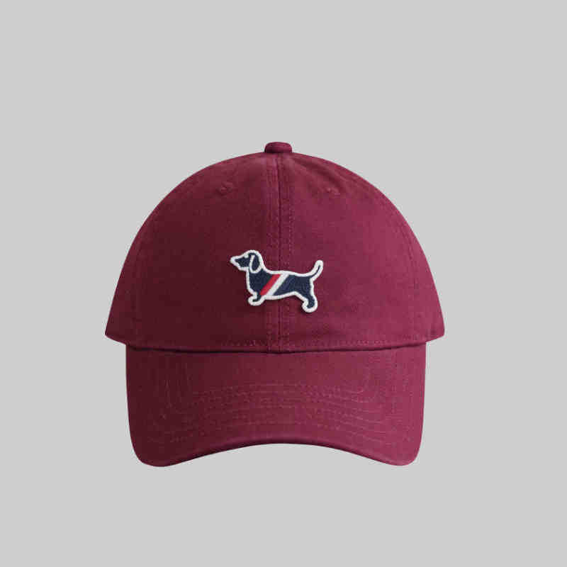 Personalized spring and summer new dachshund dog embroidered baseball cap new big head circumference adjustable cap tide