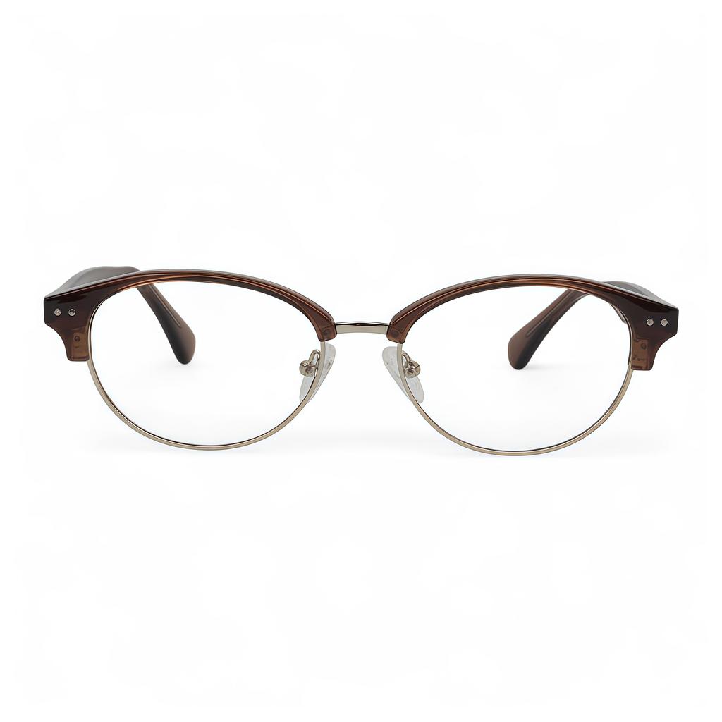 Adije Orlan (Brown) La1051 Eyeglass Frames Half-Rim