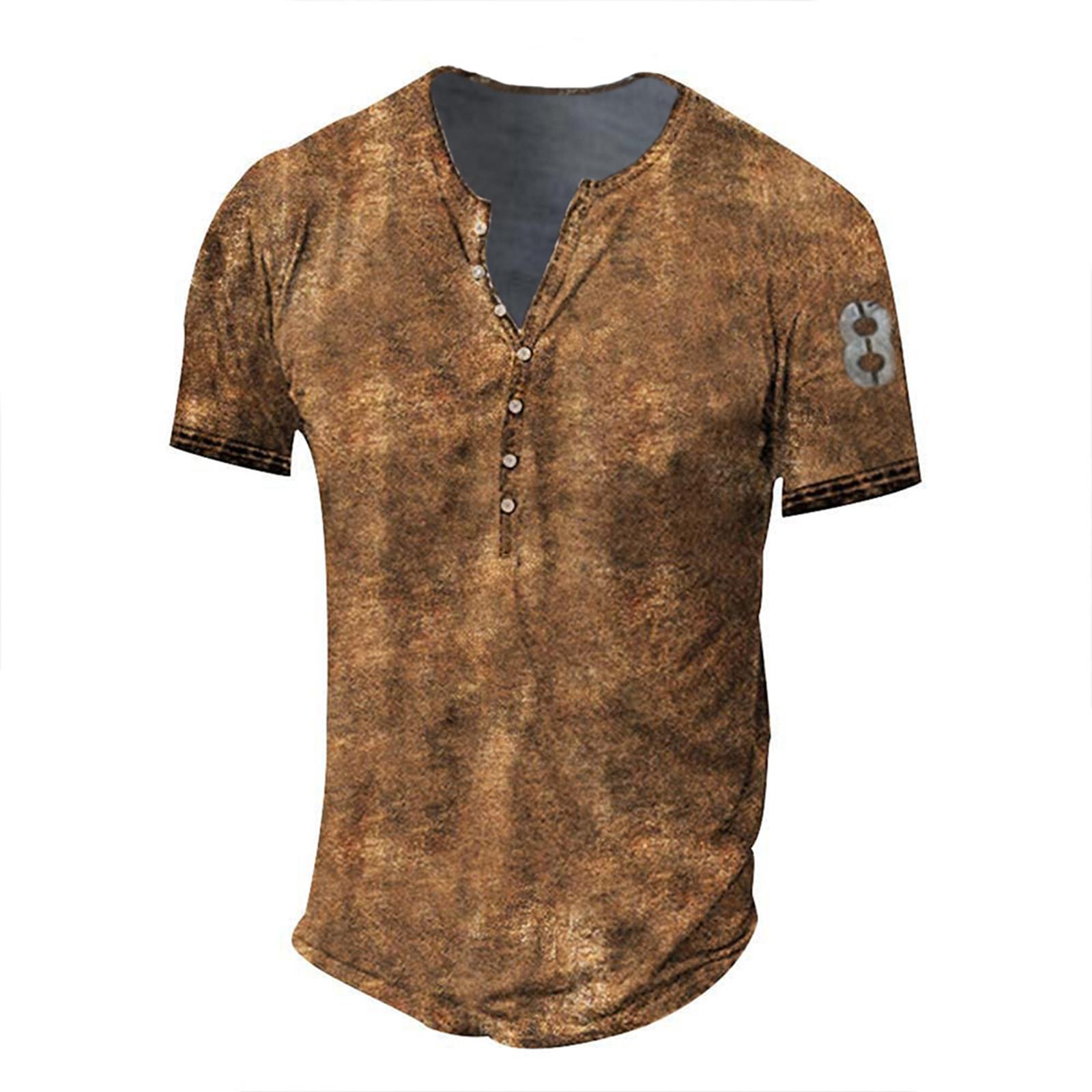 

(Куниде) Мужская модная футболка с коротким рукавом и вышивкой с коротким рукавом и принтом на весну и лето XL жёлтый