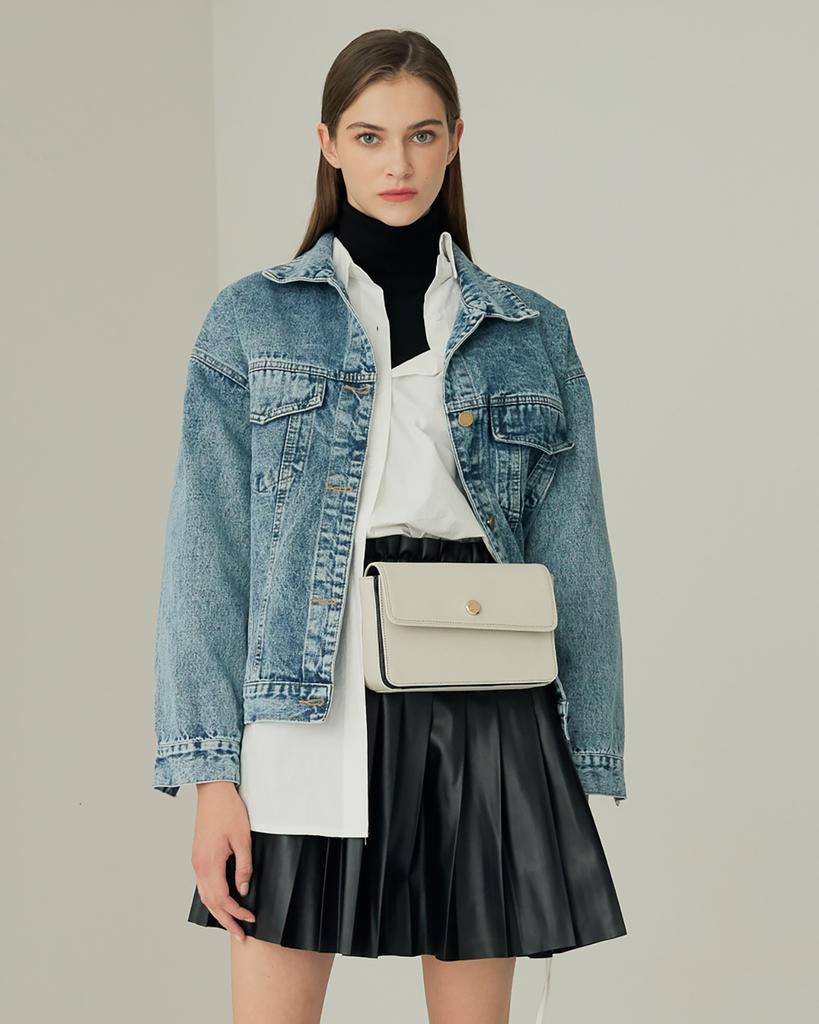 Kenneth Young Mimi Bag _ Ivory / Black Combi