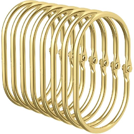 Shower Curtain Rings, Bathway Shower Curtain Hooks, Black Shower Curtain Rings Rust Proof, Anti-Drop Shower Rings for Curtain, Shower Hooks for