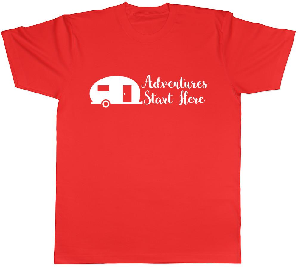 Adventures Start Here Caravan Unisex Unisexs Unisexs TShirt Tee S
