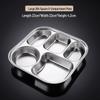 316 Stainless Steel Divided Lunch Plate with Lid