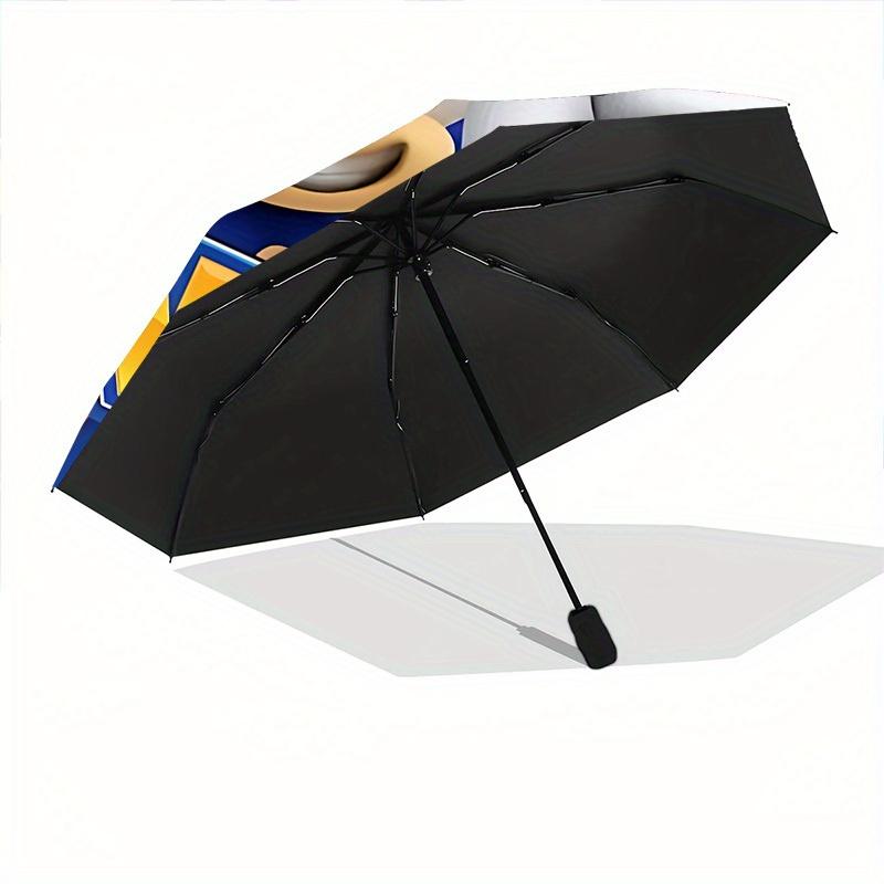 Sonic Adventure Auto Open/close, 8-Rib Iron Frame, Compact Folding Cute Windproof Umbrella All-Season Portable Umbrella for Travel