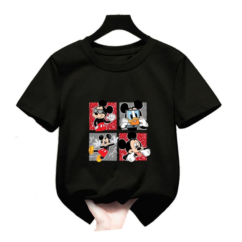 Cartoon printed children's T-shirt clothing round neck children's top