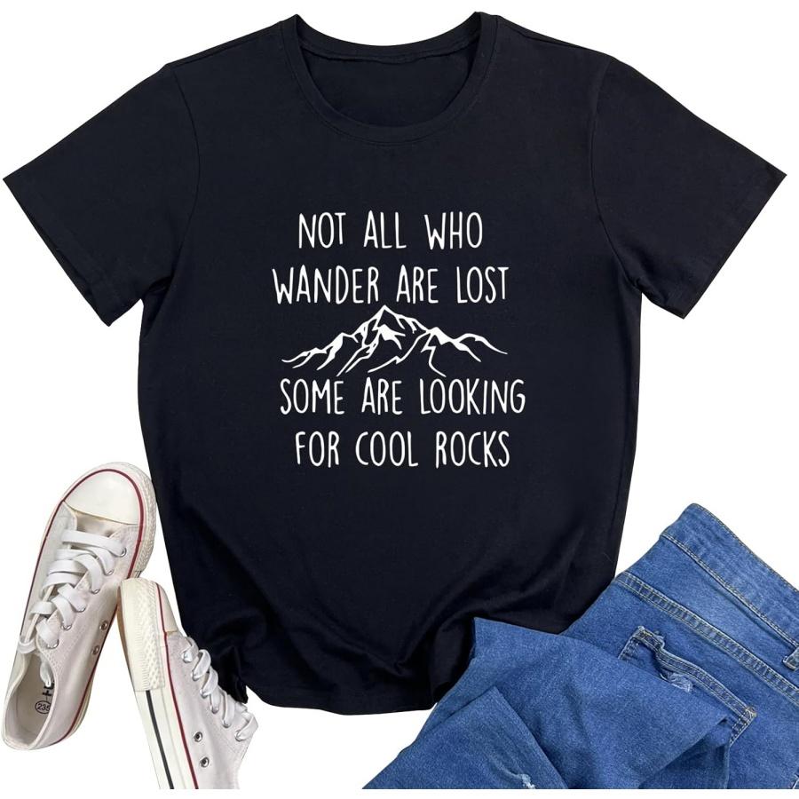 YITAN Women Cute Tees NOT All WHO Graphic Crewneck T-Shirts S